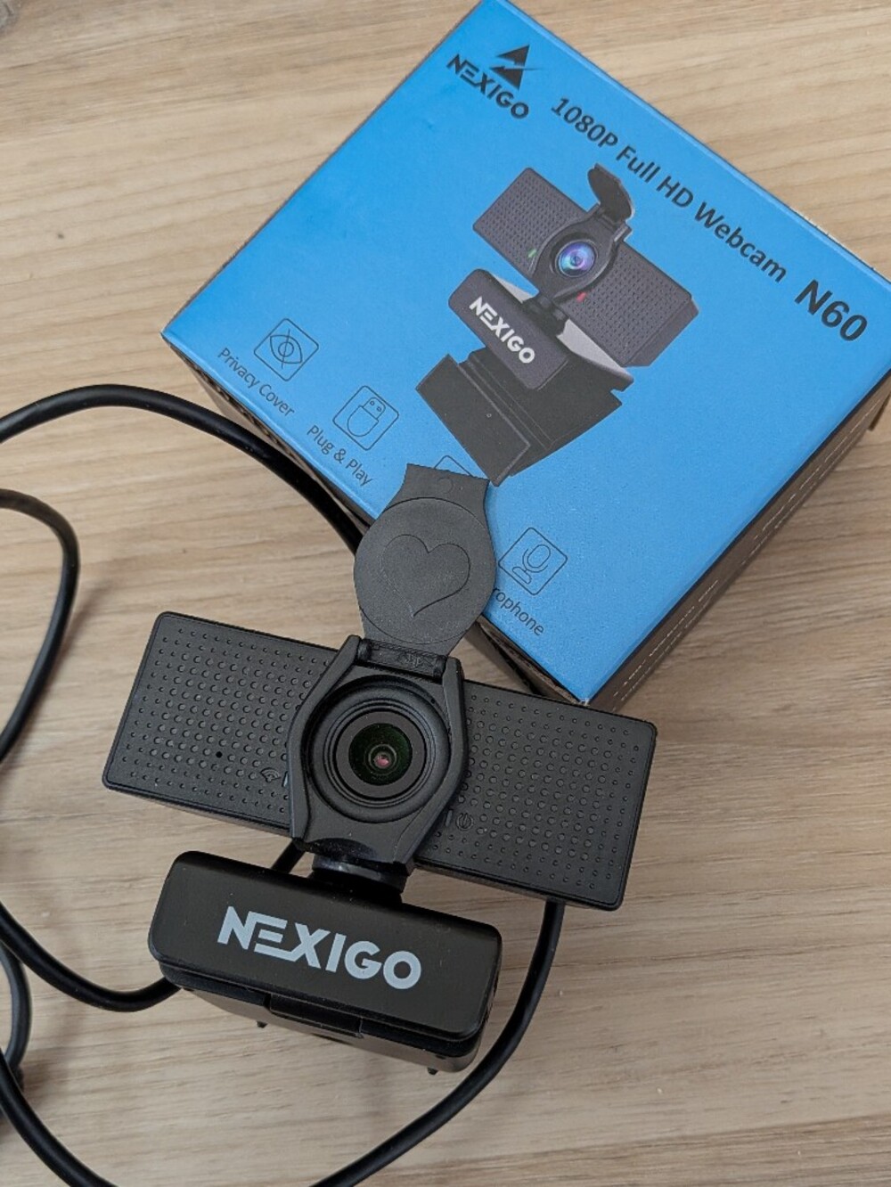 NexiGo N60 1080p HD Webcam in Black